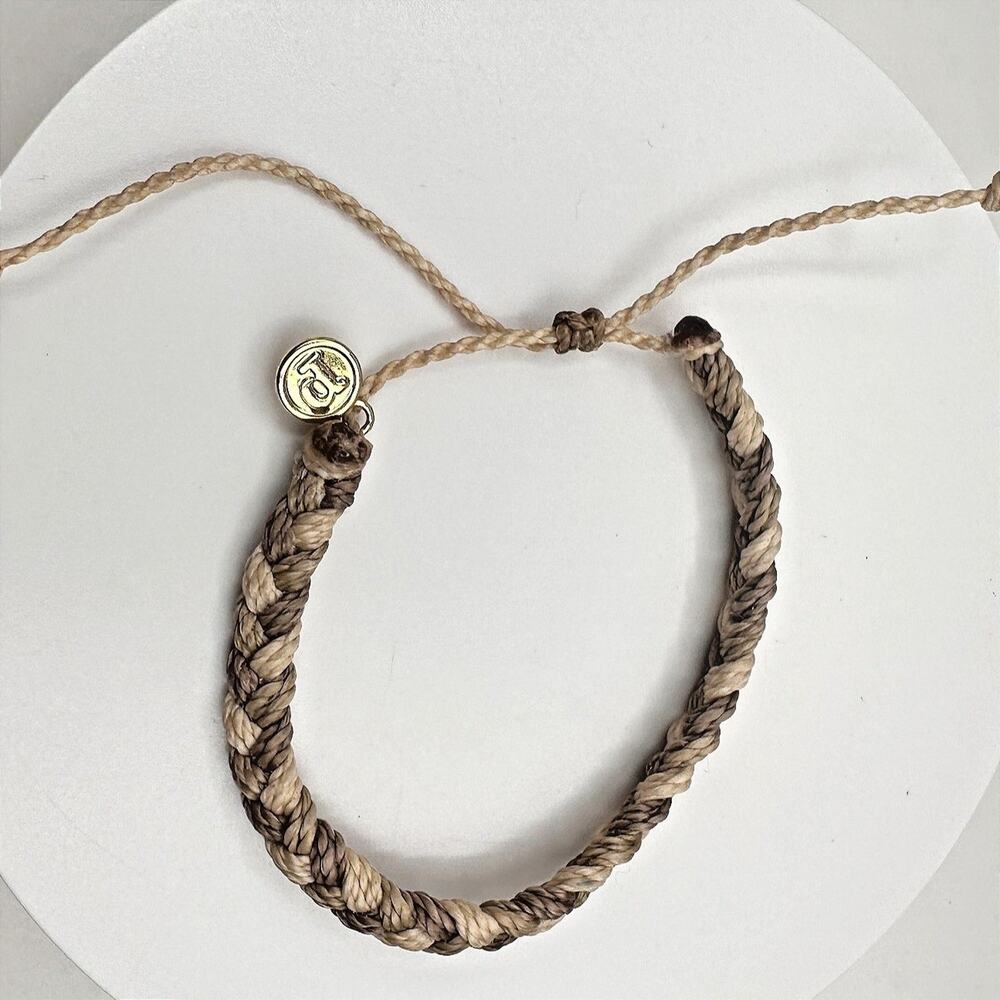 Vintage 90s Pura Vida Braided Bracelet Boho Retro Women's Classic Jewelry